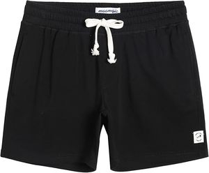 Black Plus Size Men's Eco-Friendly Polyester Shorts Casual Elastic Waist <b>Drawstring</b> with Custom Logo for Daily Wear - Product Image 1