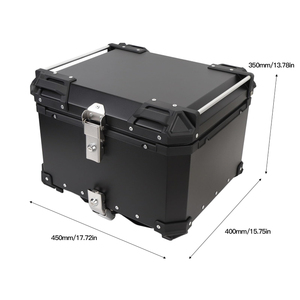 Boîtes à bagages arrière universelles à dégagement rapide pour <span class=keywords><strong>moto</strong></span> 55L, aluminium noir, maleta para motos, coffre arrière, boîte supérieure pour <span class=keywords><strong>moto</strong></span> - Product Image 2