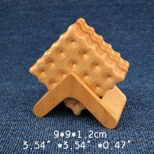 Modern Biscuit Shape Wooden Coaster Set Perfect For Coffee Tea <b>Table</b> <b>Protection</b> And Cute Kitchen Decor Wholesale From India - Product Image 6