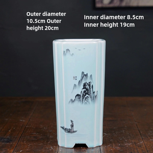 Haute qualité Simple carré Yixing bonsaï <span class=keywords><strong>Pot</strong></span> grand diamètre haut cylindre bas prix haute température cuit <span class=keywords><strong>peinture</strong></span> pour jardin - Product Image 3
