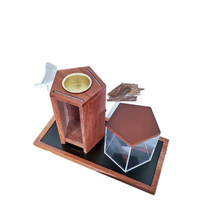 Quemador de incienso de madera al por mayor a precio de fábrica, soporte de incienso árabe tallado a mano por blossom craft india - Product Image 1