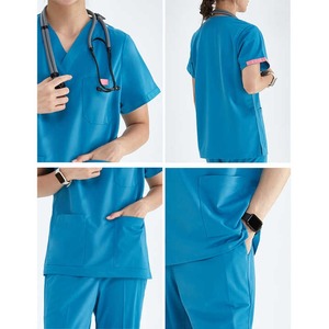 Tenues d'hôpital personnalisées de haute qualité pour femmes, ensembles deux pièces en toile pour infirmières, en promotion - Product Image 3