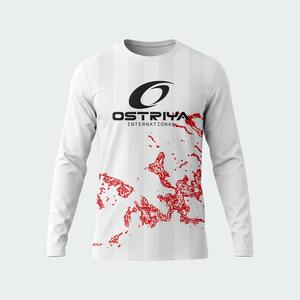 เสื้อฟุตบอลคุณภาพสูง แขนยาว พิมพ์ลายด้วยความร้อน คอกลม ยูนิเซ็กซ์ โลโก้ด้านหน้า ปรับแต่งชื่อทีมและชื่อผู้เล่นได้ ผลิตจากโพลีเอสเตอร์ 100% - Product Image 6