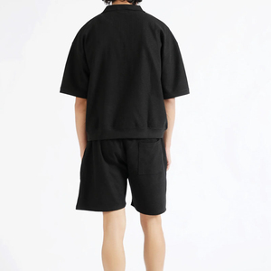 Conjunto de Polo Premium para Hombre |   Conjunto Casual de Verano de 2 Piezas con Pantalones Cortos |   Camiseta y Pantalones Cortos Negros Personalizados con Cuello |   Fabricación a Granel - Product Image 4