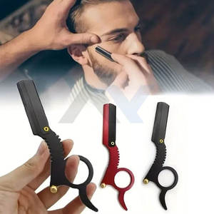 Maquinilla de Afeitar Premium de Acero Inoxidable de Una Sola Hoja para Hombre, Herramienta de Afeitado Facial Desechable de Alta Calidad con Mango de Aleación de Zinc de Doble Filo - Product Image 2