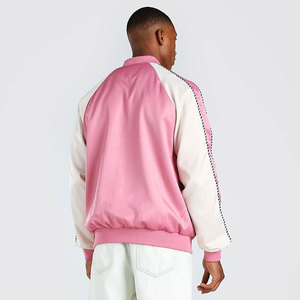 Streetwear Fashion <b>Jackets</b> Bulk Discount Satin Made Varsity <b>Jackets</b> Two Tone Zipper Regular <b>Bomber</b> Coat Low MOQ Apparel Supplier - Product Image 5
