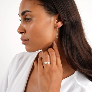 Pendientes de Diamantes Cultivados en Laboratorio de 2.1ct y Oro de 14K, Certificados por IGI, Joyería Fina, Regalo de Aniversario de Bodas o Cumpleaños - Product Image 6