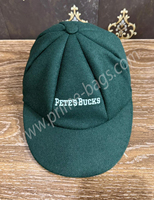 Gorras de Cricket Australianas de Calidad, Estilo Deportivo, Diseño Clásico con Puntos Verdes, Bordado 3D y Tela de Pana