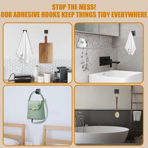Set di 6 Ganci Adesivi Resistenti e Impermeabili per Doccia e Asciugamani, per Bagni, Cucine, Uffici - Appendiabiti Pratici - Product Image 5