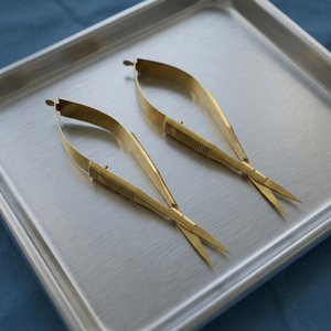 Ciseaux à broder incurvés en acier inoxydable plaqué or, non pliables, pour la broderie, le modelage des sourcils, le bricolage et les soins de beauté - Product Image 4
