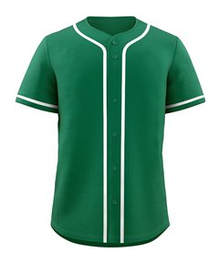 Green Baseball Jersey Modern Baseball Jersey Top with Simple Design for Everyday Styling Breathable <b>Polyester</b> Unisex - Product Image 1