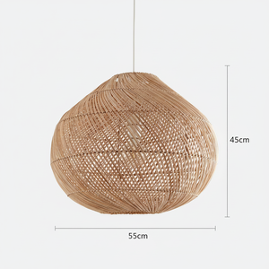 Exquisite Various Shape Natural Rattan Lampshade Antique Chinese Crystal Combining Vintage Craftsmanship Modern <b>Lighting</b> - Product Image 6