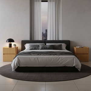 Table de <span class=keywords><strong>chevet</strong></span> moderne en bois massif avec deux tiroirs, table de <span class=keywords><strong>chevet</strong></span> minimaliste pour chambre à coucher, hôtel ou décoration intérieure - Product Image 2