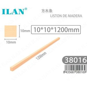 Listello di legno quadrato Ilan 10x10x1200mm per artigianato e progetti fai da te - Product Image 3