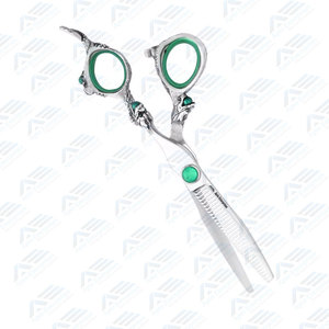 Barbe à papa 30 dents Lefty 5.5 pouces Ciseaux amincissants en acier Ciseaux à effiler Ciseaux professionnels de coupe de cheveux - Product Image 2