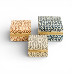 Premium quality bamboo jewellery <b>box</b> packaging crafted by hand <b>hamper</b> boxes with logo support - Product Image 2