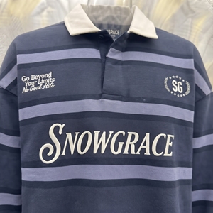 เสื้อเชิ้ตแขนยาวลายทาง Snowgrace คอปกแบบพับได้ ทรงปกติ ระบายอากาศได้ดี เสื้อกีฬาสำหรับผู้ชาย ทุกฤดูกาล - Product Image 6