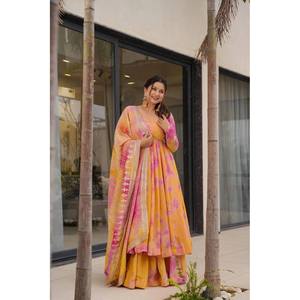 Conjunto de Vestido Elegante y Dupatta para Mujer con Bordado de Lentejuelas - Product Image 3