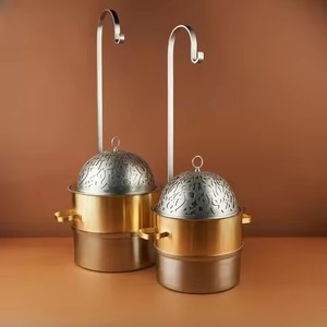 Casserole en acier inoxydable avec couvercle, extérieur poli, isolée, durable, chauffe-plats, diamètre personnalisé, design moderne et luxueux, pour gaz - Product Image 1