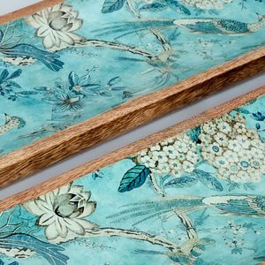 Bandeja Rectangular con Diseño de Spirea en Madera de Mango, Ideal para Aperitivos, Frutas y Postres, Hecha a Mano, Elegante y Decorativa para Hotel y Cafetería - Product Image 6