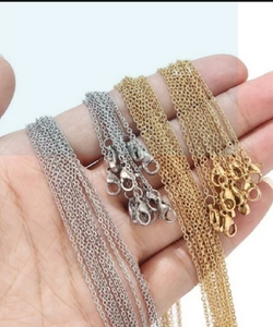 (10 Pcs) Premium Quality Silver Casual Link <b>Chain</b> Necklace for Women Anniversary Jewelry - Product Image 1