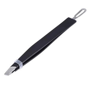 Pince à épiler professionnelle en acier inoxydable à double tranchant, pointe biseautée, outils de maquillage de haute qualité, couleur personnalisée - Product Image 3