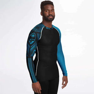 Camiseta Rash Guard de Manga Larga con Cuello Redondo para Hombre, Diseño Personalizado para MMA, Lisa, Ajustada, a Precio Económico - Product Image 5