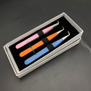 Pince à épiler à motif cœur, 90 degrés, en acier inoxydable, couleur personnalisée, pince à épiler professionnelle pour extensions de cils, pointe fine, pince à épiler de beauté - Product Image 6