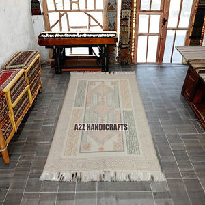 Tapis en coton Dhurrie imprimé bloc à main tapis décoratifs faits à la main pour salon ensemble tapis tapis tapis - Product Image 1