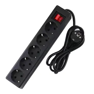 3/4/5 way EU Standard Black Europe Socket