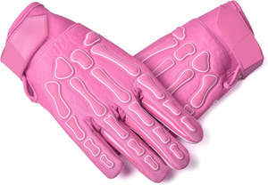 Guantes de Fútbol Americano Personalizados para Jóvenes y Adultos, Color Rosa, Agarre Super Adherente de Látex, Ultra-Grip, Impermeables, con Pantalla Táctil - Product Image 3