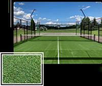 Robuster 12mm grüner & blauer Gras teppich Padel-Tennisplatz ausrüstung für den Innen-und Außenbereich mit Glas-und Stahl materialien