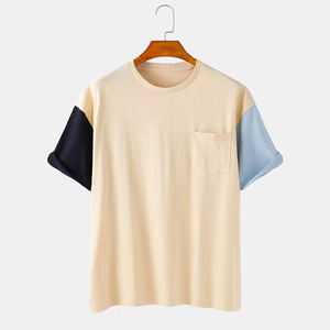 เสื้อยืดคอกลมแขนสั้นทรงเข้ารูปผ้าฝ้ายคุณภาพดีราคาส่งถูกสำหรับผู้ชาย ผ้าฝ้ายเนื้อหนา - Product Image 1