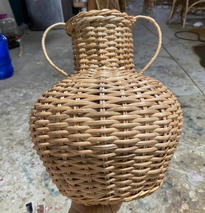 Vase de fleurs rondes en rotin naturel tissé à la main, vente en gros, style vietnamien, pour décoration, collection 2020 - Product Image 1