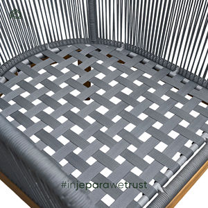 Sofá de Jardín Moderno de Dos Plazas, Cojines Lavables y Extraíbles, Resistentes al Agua, Estructura de Teca, Ecológico, para Interiores/Exteriores, Patio - Product Image 5