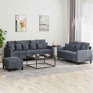 ชุดโซฟาห้องนั่งเล่นสีเทาเข้ม - Product Image 1