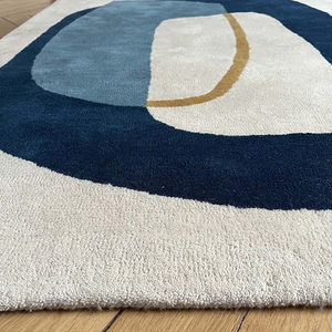 Tapis en laine abstrait fait main sur mesure |   Tapis design moderne pour la maison et le commerce |   Écologique, résistant aux taches, antidérapant, moyen - Product Image 3