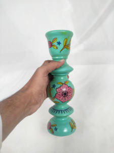 Support de bougie en bois de manguier fait à la main pour la décoration de Noël à la maison pour les dîners et les rassemblements en provenance d'Inde - Product Image 6