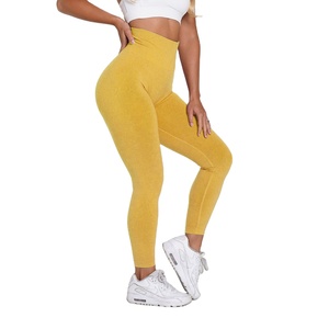 Women's <b>High</b> <b>Waist</b> Gym Leggings <b>Hot</b> Selling Lifting Yoga <b>Pants</b> Seamless Workout Clothes with Solid Pattern - Product Image 2