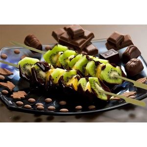 ไม้เสียบอาหารทำจากไม้ไผ่ ขนาด 10 นิ้ว สำหรับย่างบาร์บีคิวกลางแจ้ง อุปกรณ์เสริมสำหรับปิ้งย่าง 100 ชิ้น/ถุง รุ่น GM1074 - Product Image 3