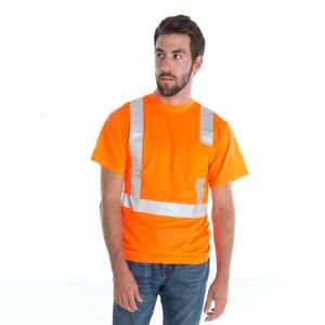 Polo de travail haute visibilité pour hommes, manches courtes, réfléchissant, imperméable, pour la construction routière, vente en gros OEM - Product Image 5
