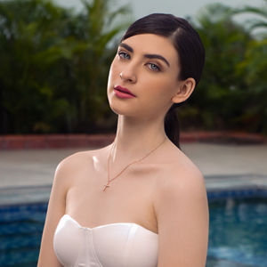 Collier Pendentif Symbole de l'Éternité Classique de Luxe en Or Rose et Diamants pour Femme, Cadeau de Mariage, Fiançailles, Fête, Anniversaire - Product Image 4