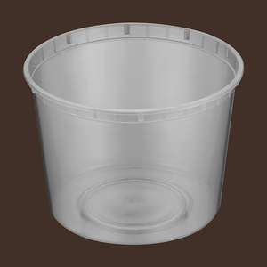 Conteneur alimentaire jetable en plastique transparent 64oz, design minimaliste, avec couvercle, pour pique-nique et voyage - Product Image 1