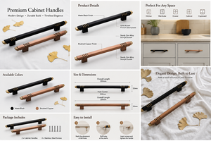 Modern Zinc <b>Pull</b> Cabinet Bar Handles Black Bronze Finish Square Base Durable Antirust Hotel Furniture Hardware - Product Image 6