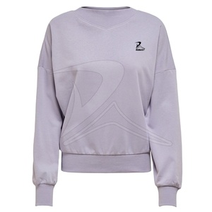 Personnalisé ODM Automne Hiver Coton Polyester tissé Anti-boulochage Pull Respirant Sweat-shirt à manches longues pour femmes avec poche - Product Image 1