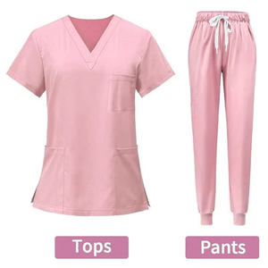 Uniforme de Spa Rosa de Poliéster y Spandex, Talla Grande, Uniforme de Enfermería de Algodón, Conjuntos de Uniformes de Enfermera a la Moda para Mujer - Product Image 6