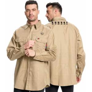 Camisa ZUNEZI FR en Oferta, Camisa de Trabajo para Hombre con Botones, Impermeable, Resistente al Fuego, Nivel de Protección Contra Incendios - Product Image 1