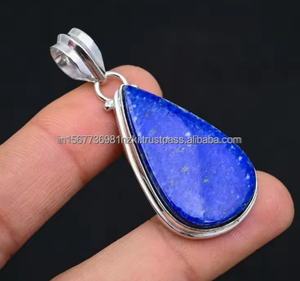 Colgante de piedras preciosas de lapislázuli, colgante de joyería, joyería de plata de ley 925, colgante de regalo de compromiso para madre, joyería diaria - Product Image 6