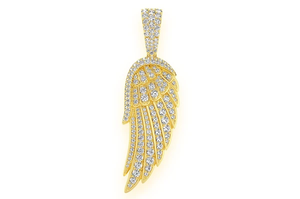 Colgante de Ala de Ángel, Chapado en Rodio, Aleación con Cristales de Estrás, Micro Pavé, Estilo Clásico, Joyería Unisex para Regalo - Product Image 3