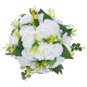 10 Pezzi Sfere di Rose Artificiali Diametro 9,5 Pollici, Composizione Floreale, Fiori Finti per Decorazioni Tavoli Matrimonio e Centrotavola - Product Image 6